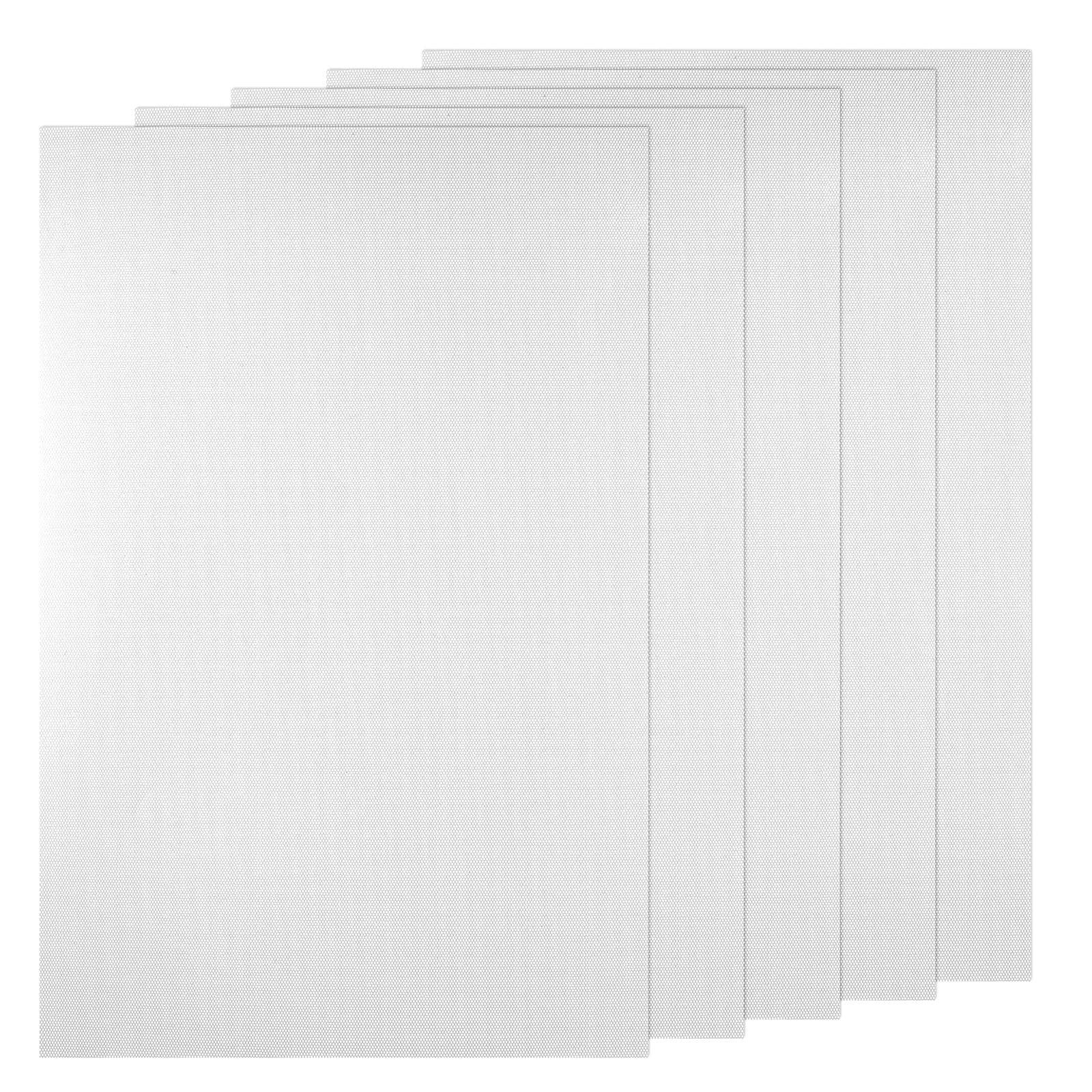 5 Pieces Eye Mesh Fabric 0.5mm White Fursuit Eye Mesh for Crafts, Waterproof Plastic Canvas for Bags for Cosplay Props, Orc Mask Fursuits, Arts Craft (30x20cm) - Image 1