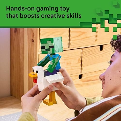 LEGO Minecraft Chicken Jockey 21582 | Building Toys for Boys & Girls, Ages, 9+, Display for Bedroom, 344 pieces, Gift for Birthdays thumbnail 5