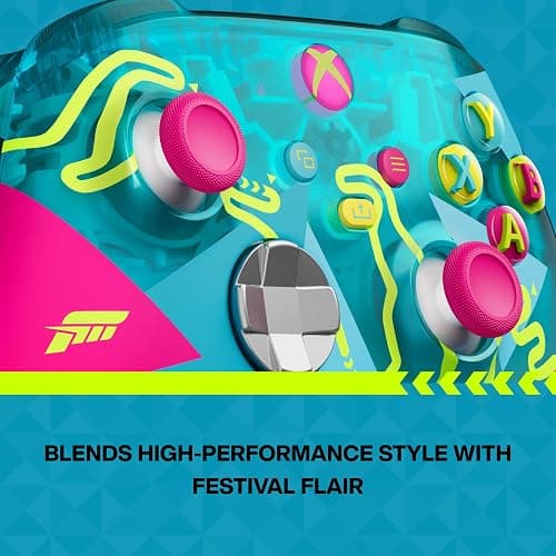 Xbox Wireless Gaming Controller | Forza Horizon 6 Limited Edition | Consoles, PCs, TVs, mobile, and more | Dynamic Lighting Effects | Wireless, Bluetooth, USB-C Connectivity thumbnail 3
