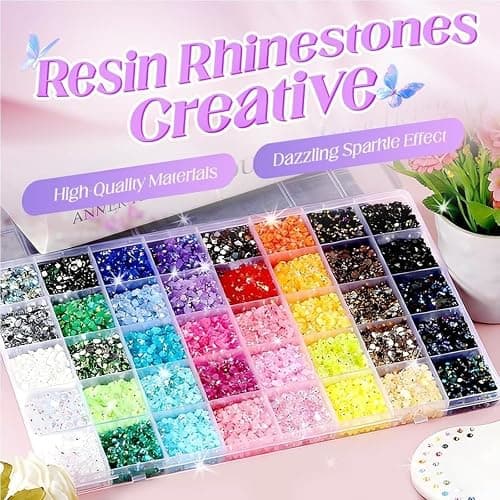 Bedazzling Kit, Bedazzler Kit with Rhinestones and Tools,32000pcs 3mm Flatback Rhinestones for Bedazzling Crafting with B7000 Glue thumbnail 2