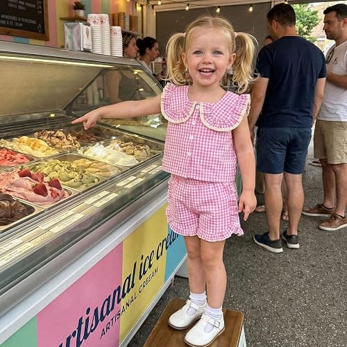 Barbotimer ​Baby Girl Clothes Summer Vintage Gingham Outfit Doll Collar Button Down Sleeveless Tank Shirt Ruffle Shorts Cute 2Pcs Toddler Kid Spring Summer Clothing Set thumbnail 4