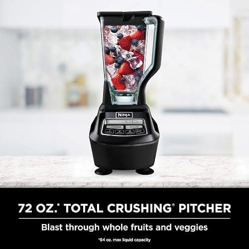 Ninja Mega Kitchen System, 1500W, 72 oz. Full-Size Blender & 8-Cup Food Processor with (2) 16 oz. To-Go Cups, Total Crushing Technology - Smoothies, Ice Crushing, Purees, Dough & More, Black, BL770 thumbnail 2