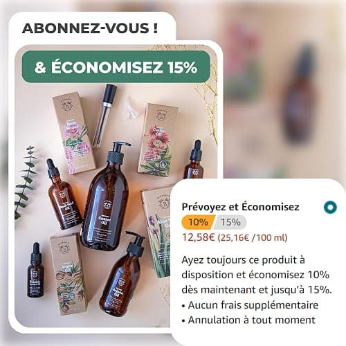BIONOBLE Huile d'Argan Bio 100% Pure, Pressée à Froid au Maroc - Répare et Nourrit, Anti-Âge - Huile Argan Cheveux, Visage, Corps - Vegan, Sans Hexane - Flacon Verre avec Pipette et Pompe - 50ml thumbnail 8