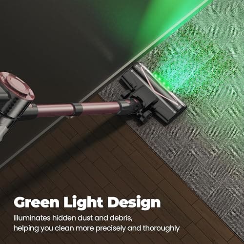 Hysinixs Cordless Vacuum Cleaner, Powerful Lightweight Stick Vacuum with Self-Standing, Anti-Tangle, 8-in-1 Rechargeable Vacuum Cleaners for Home, Hardwood Floors, Carpet, Pet Hair thumbnail 5