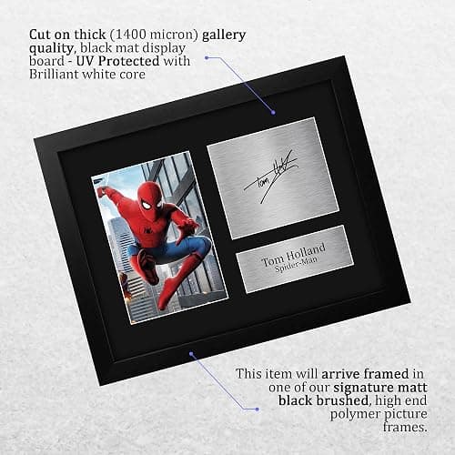 HWC Trading Tom Holland Gift USL Framed Signed Printed Autograph Spiderman Gifts Print Photo Picture Display - US Letter Size thumbnail 3