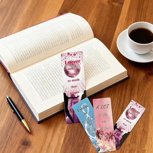 Music Inspired Bookmarks Fans Singer Book Marks Page Markers Paper Album Quotes Gift Bookmarks or Book Lovers Adults Teacher Women Funny Reading Gift thumbnail 3