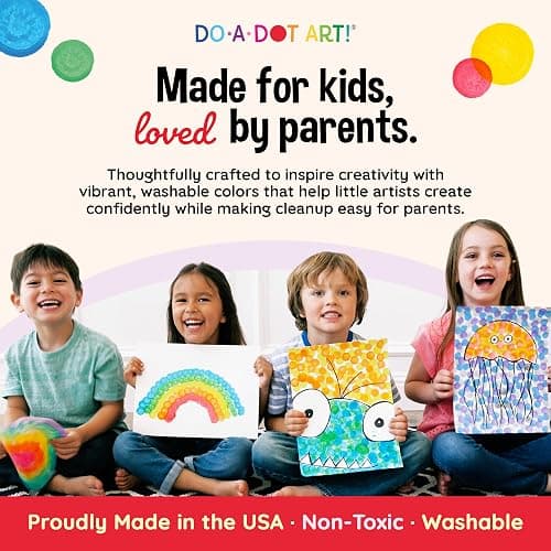 Do A Dot Art! Markers 6-Pack Rainbow Washable Paint Markers | The Original Dot Marker, Activity Craft Coloring Supplies for Kids & Toddlers, Made in USA thumbnail 7