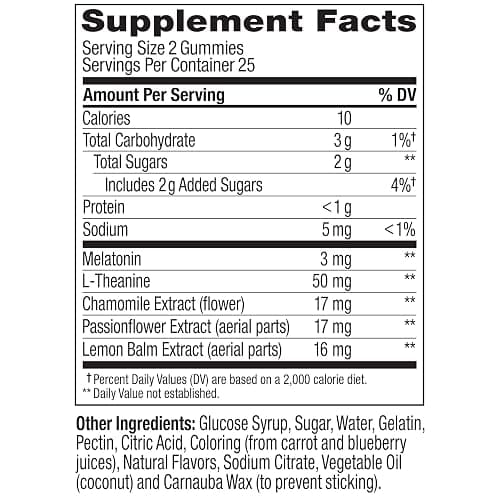 OLLY Restful Sleep Gummy Supplement with Melatonin & L-Theanine Chamomile, Blackberry Zen, 50 Gummies (25 Day Supply) Supports a Healthy Sleep Cycle* (Packaging May Vary) thumbnail 10