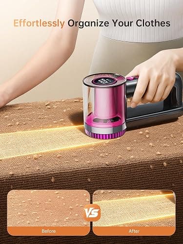 DRFLASH 2-in-1 Fabric Shaver Rechargeable - 3 Speeds Lint Remover with Digital LED Display & Type-C Fast Charging Port, Electric Sweater Defuzzer for Clothes, Furniture, Couch, Blanket thumbnail 3