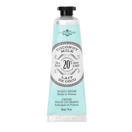 La Chatelaine 20% Shea Butter Hand Cream Travel Size, Organic Argan Oil, Moisturizing, Nourishing, Repairing, Extra-Rich Hand Lotion, Made in France, Paraben Free, 1 oz / 30ml (Coconut Milk) - Image 1