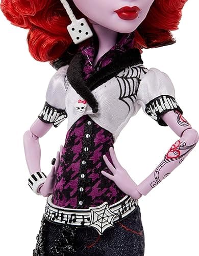 Monster High Boo-riginal Creeproduction Doll, Operetta Collectible Reproduction with Doll Stand, Diary, and Pet Spider Memphis “Daddy O” Longlegs thumbnail 5