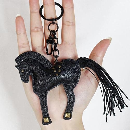 Autumnwell Leather Horse Keychain, Bag Charm thumbnail 5