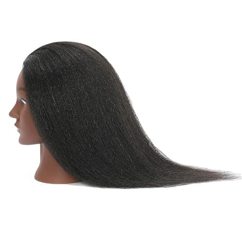 TIANYOUHAIR Mannequin Head 100% Human Hair Cosmetology Manikin Doll Training Head with Stand for Hairdresser Practice Braiding Styling Coloring Bleaching Dyeing Cutting Updos Display thumbnail 6