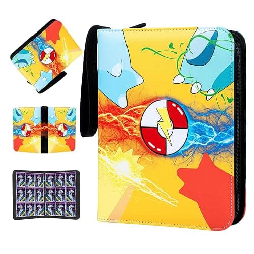 Astrumify Trading Card Binder - 9 Pocket Card Holder Zipper Album with 60 Bonus Removable Sleeves, 1080 Capacity Portable Organizer for Gaming Cards and Collectible Cards - Image 1