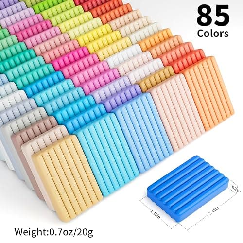 Aestd-ST Polymer Clay Kits, 85 Colors Oven Bake Modeling Clay for Kids, Non-Sticky Molding Clay with Sculpting Tools and DIY Accessories, Holiday Gift for Children and Artists thumbnail 2