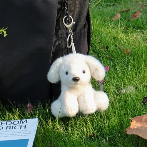 Apricot Lamb Plush Labrador Dog Puppy Stuffed Animal Soft Keychain for Kids Bag, Purse, Backpack, Handbag thumbnail 3