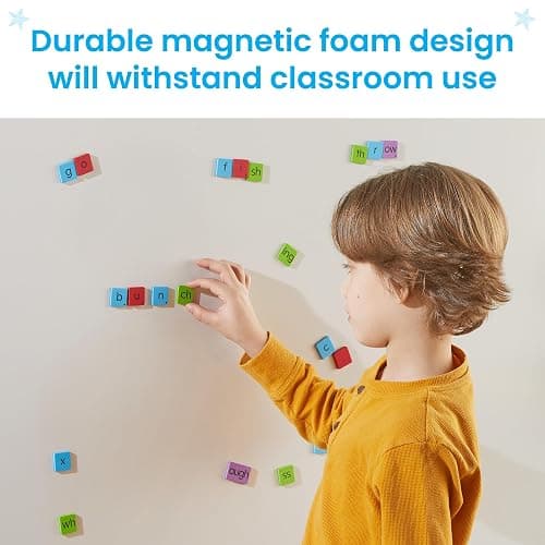 hand2mind Phonics Word-Building Magnetic Letter Tiles, Letter Recognition for Kindergarten, Letter Sounds, Phonics Manipulatives, Phonemic Awareness, Science of Reading Classroom Materials (Set of 6) thumbnail 5