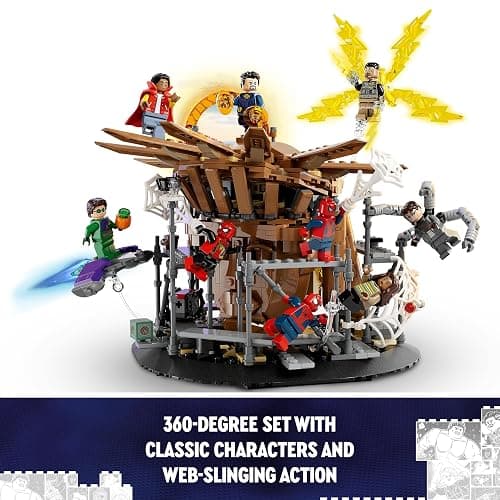 LEGO 76261 Marvel Spider-Man Final Battle Set, Recreate Spider-Man: No Way Home Scene with 3 Peter Parkers, Green Goblin, Electro, Sandman, Ned, Doctor Strange and MJ Minifigures, Collectible Model thumbnail 5