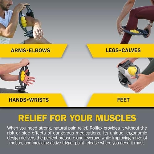 Rolflex Arm & Leg Massager Roller – Muscle Roller to Address Golfer’s Elbow, Tennis Elbow, Carpal Tunnel & More – Arm & Leg Massage Roller for Muscle Tightness & Faster Recovery thumbnail 8