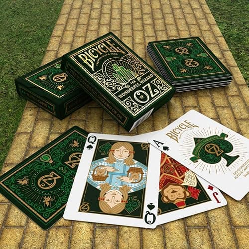 Bicycle Wizard of Oz Playing Cards, Oz Inspired Playing Card Deck, Emerald and Gold, 1 Deck thumbnail 6