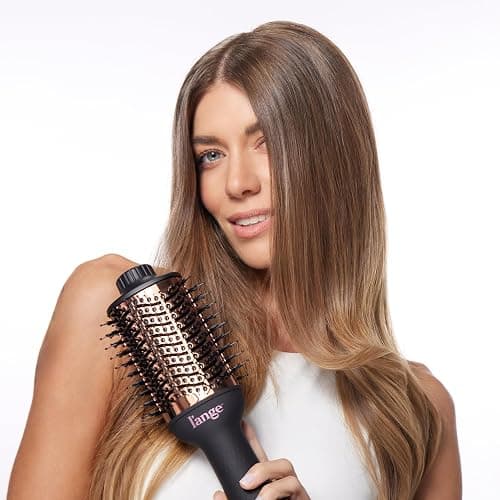 L'ANGE HAIR Le Volume 2-in-1 Titanium Blow Dryer Brush | Hot Air Brush for Hair Drying & Styling | Ionic Oval Barrel for Smooth, Frizz-Free Volume | (Black – 75mm) thumbnail 8