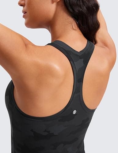 CRZ YOGA Butterluxe Racerback Tank Tops for Women - Yoga Workout Casual Gym Athletic Camisole Tight Sleeveless Shirts thumbnail 4