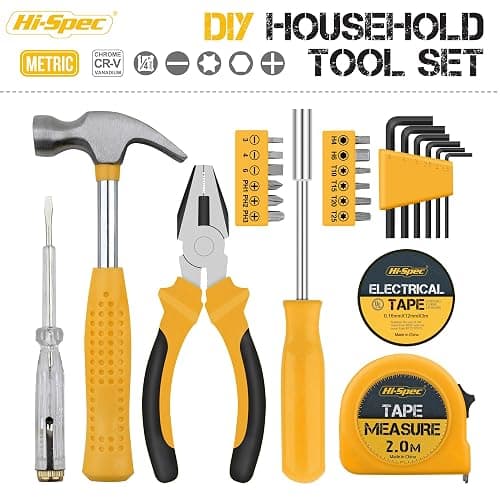 Hi-Spec Compact Household Tool Kit for Starter Repairs and Maintenance | 24 pc included, everyday fixing coverage, starter friendly selection, secure carry storage, space saving layout, easy storage thumbnail 3