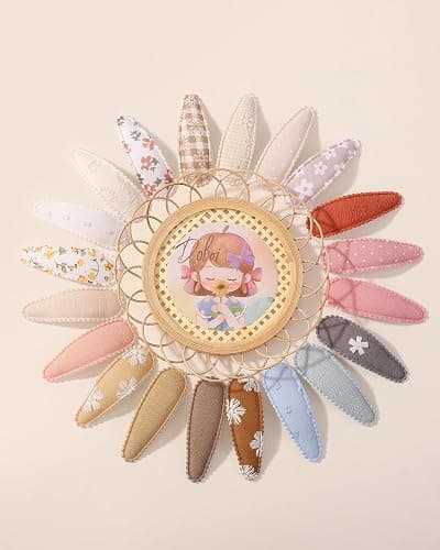 doboi 40Pcs Toddler Hair Clips Hair Barrettes Baby Girls Hair Bows Clips Floral Print Non Slip Snap Hairpins Flower Hair Clips for Girls Kids Toddler Hair Accessories thumbnail 6