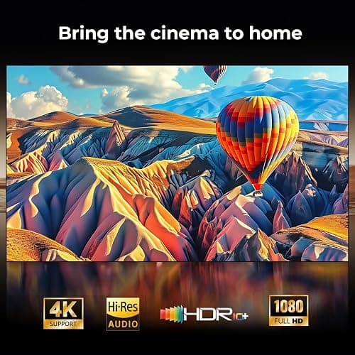 [1500 ANSI/Google Store/Voice Control] 4K Outdoor Smart Projector with WiFi6 and Bluetooth, 10,000+ Apps, Portable Proyector, Sovboi 1080P Audio Phone Movie Home [180° Stand & 300 ''Display] thumbnail 4