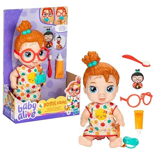 Baby Alive Lil Dreamer Dottie Doodle Sleepy Baby Doll Set, Red Hair, Fun Sleepover Theme, Preschool Toys for Girls & Boys 3 Years & Up thumbnail 11