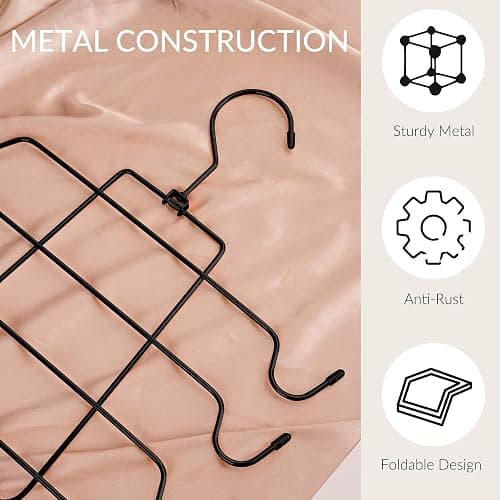 ZEDODIER 2 Pack Tank Top Hanger, Space Saving Bra Hanger, Non-Slip Hanging Sport Bras Holder, Closet Organizers and Storage for Camisoles Tank Tops Bras Ties Swimsuits Strappy Dress, Silver - 2 Pack - Silver thumbnail 3