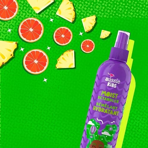 Aussie Kids Moist Detangler for Kids, Dye Free & Paraben Free Hair Detangler Spray, 236 mL thumbnail 5