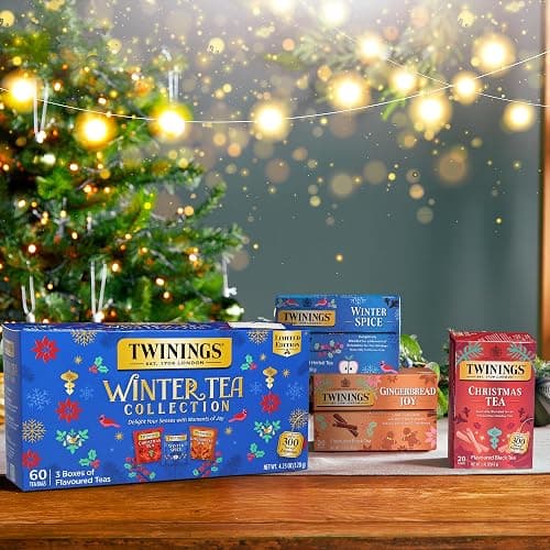 Twinings Winter Tea Collection, Limited Edition Holiday Gift Box, 20 Count (Pack of 3), Includes Christmas Tea, Winter Spice, and Gingerbread Joy, Enjoy Hot or Iced, 60 Teabags thumbnail 5