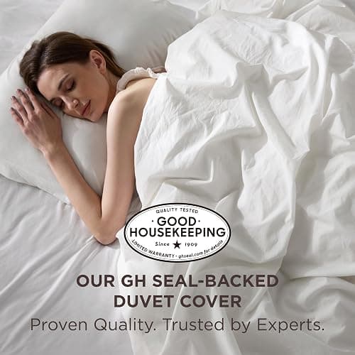 Bedsure 100% Washed Cotton Duvet Cover King Size - Natural White Minimalist Cotton Duvet Cover Linen Like for All Seasons - GentleSoft™ Plain Simple Bedding (Natural White, King, 104"x90") thumbnail 2