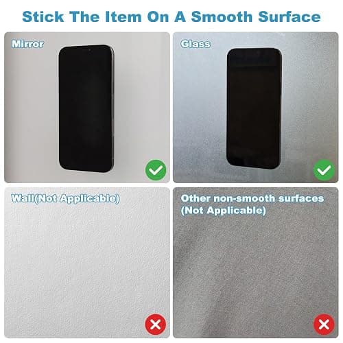PATIKIL 2 Pack Suction Phone Case, Back of Phone Suction Grip Suction Cup Phone Case Silicone Double Sided Mount Strong Grip Holder for Phone Case Videos, White thumbnail 6