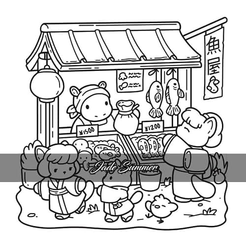 Japon Cosy - Jade Summer - Coloriages zen et mignons pour adultes pour se détendre - Cosy colo thumbnail 6