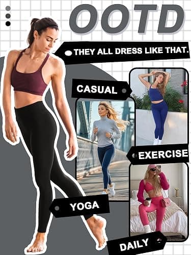 FULLSOFT Buttery Soft Leggings for Women - High Waisted Tummy Control No See Through Workout Yoga Cycling Tights Pants thumbnail 6
