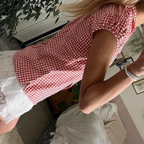 Womens Button Up Shirt Short Sleeve Y2k Cute Slim Fit Going Out Summer Lapel Shirts Blouse Aesthetic Crop Tops thumbnail 3