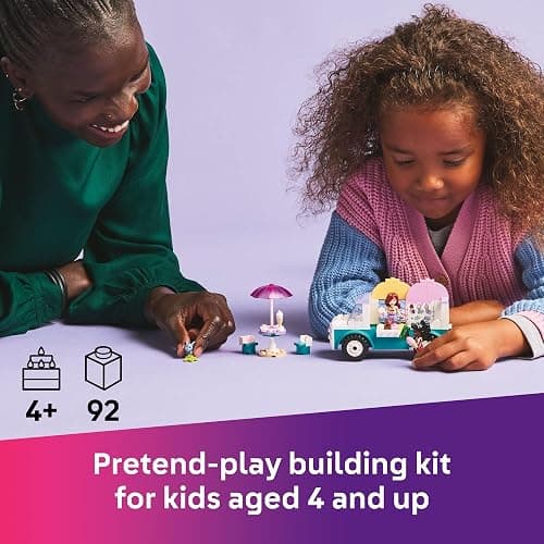 LEGO Friends Heartlake City Ice Cream Truck Toy - Building Toy Pretend Play Set for Kids, Girls and Boys, Ages 4+ - Preschool Building Blocks with 2 Minidolls and Rabbit Figure - 42644 thumbnail 2