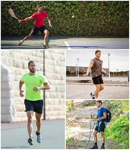 Kinglaman 4 Pack Mens 2 in 1 Running Workout Shorts with Liner, Gym Athletic Quick Dry Sport Shorts with Pockets thumbnail 6
