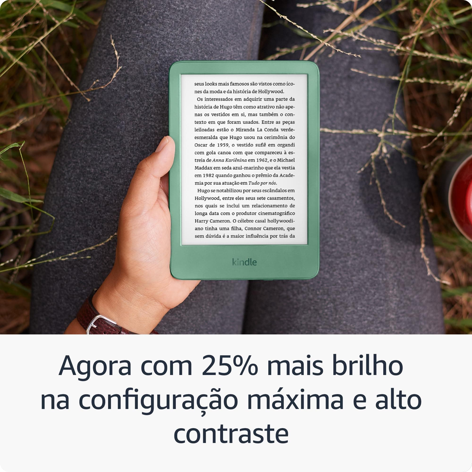 Kindle 16 GB (Última geração) - Leve e compacto, com tela antirreflexo, trocas de página mais rápidas, luz frontal ajustável e bateria de longa duração - Cor Preta - Preta thumbnail 4