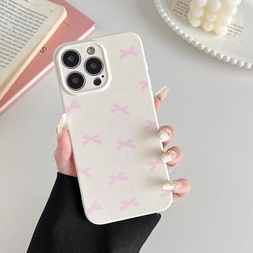 ZTOFERA Hülle für iPhone 13 Pro, Niedliche Coole Band Schleife Weiches Silikon Handyhülle, Schlank Leichte Stoßfest Bumper Schutzhülle für iPhone 13 Pro 6,1"- Beige thumbnail 6