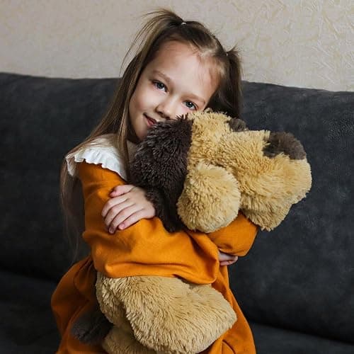 WEIGEDU Floppy Stuffed Dog Puppy Plush Toy, 20 inch, Brown | Huggable Beagle Labrador Retriever Stuffed Animal Dogs, Lying Down, Super Soft, for Kid Girl Boy Baby Christmas Birthday Gift thumbnail 9