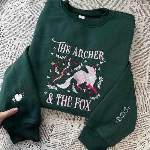 Once Upon A Broken Heart Embroidered Sweater, OUABH Shirt, The Ballad of Never After Shirt, Evangeline Fox Hoodie, Bookish Sweatshirt Multicolor thumbnail 3
