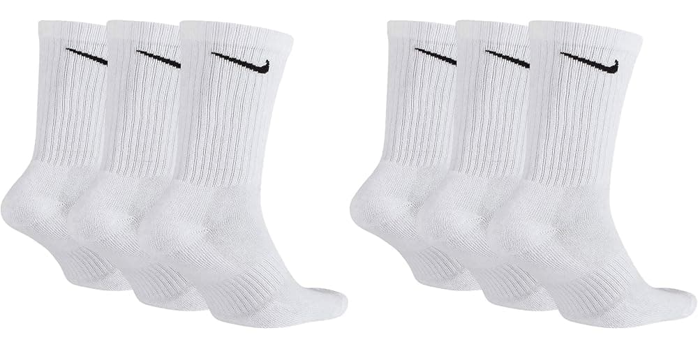 NIKE 6 Paar Socken Herren Damen Weiß Grau Schwarz Tennissocken Sparset SX7664 thumbnail 2