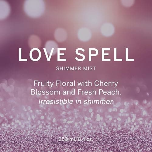 Victoria's Secret Love Spell Shimmer Mist, Body Spray for Women, Notes of Cherry Blossom and Fresh Peach Fragrance (8.4 oz) thumbnail 3