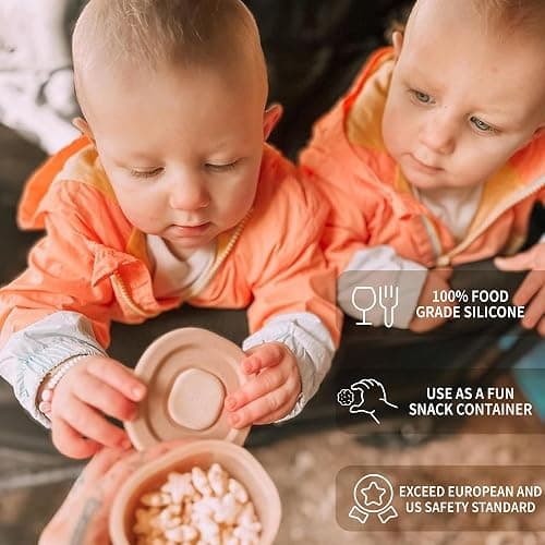 Moonkie Silicone Baby Food Storage Containers, 6 Pack, 120ml Weaning Freezer Pots with Airtight Lids, Reusable Baby Food Snack Pots, Microwave and Dishwasher Safe, Perfect for Infant & Toddler Food thumbnail 4