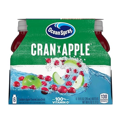 Ocean Spray Cran-Apple Juice Drink, 10 Ounce Bottle (Pack of 6) - Image 1