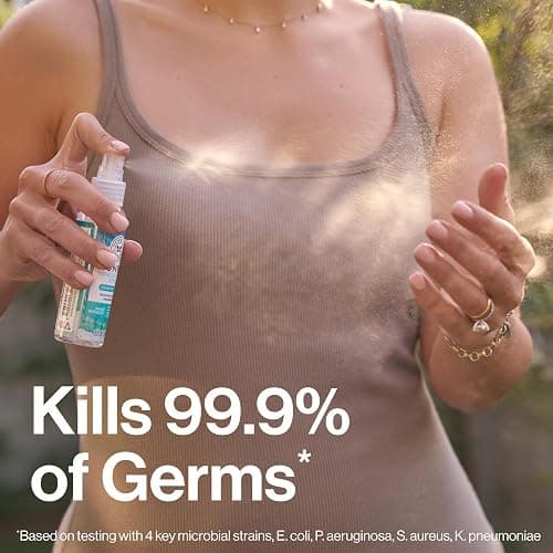 The Honest Company Plant-Based Hand Sanitizer Spray Kills 99.9% of Germs Hypoallergenic Quick-drying and Moisturizing Coastal Surf 2 fl oz thumbnail 3