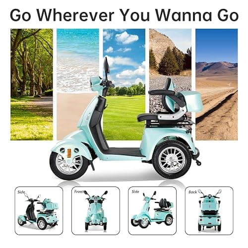 Dvsripa Mobility Scooters for Adults,Heavy-Duty 4 Wheel Mobility Scooters for Seniors,500 LB Capacity All Terrain Mobility Scooter Handicap Scooters for Adults,800W, Multiple Colors thumbnail 2